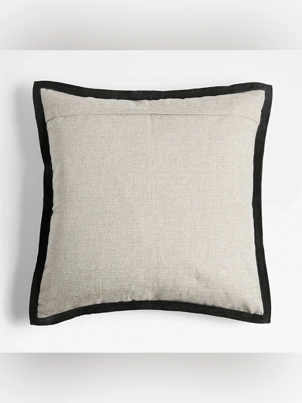 Crate&Barrel Black Suede Throw Pillow